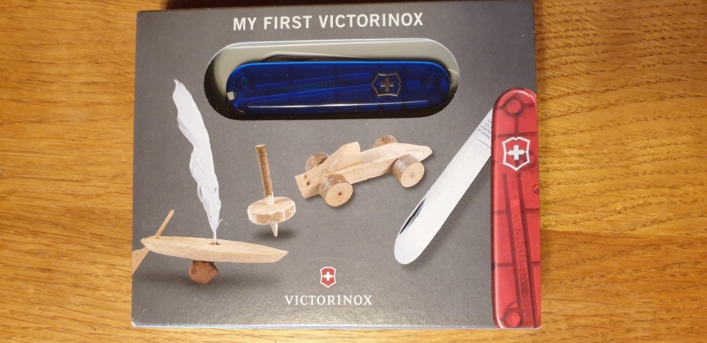 Victorinox Messer Blau ohne Spitze für Kinder